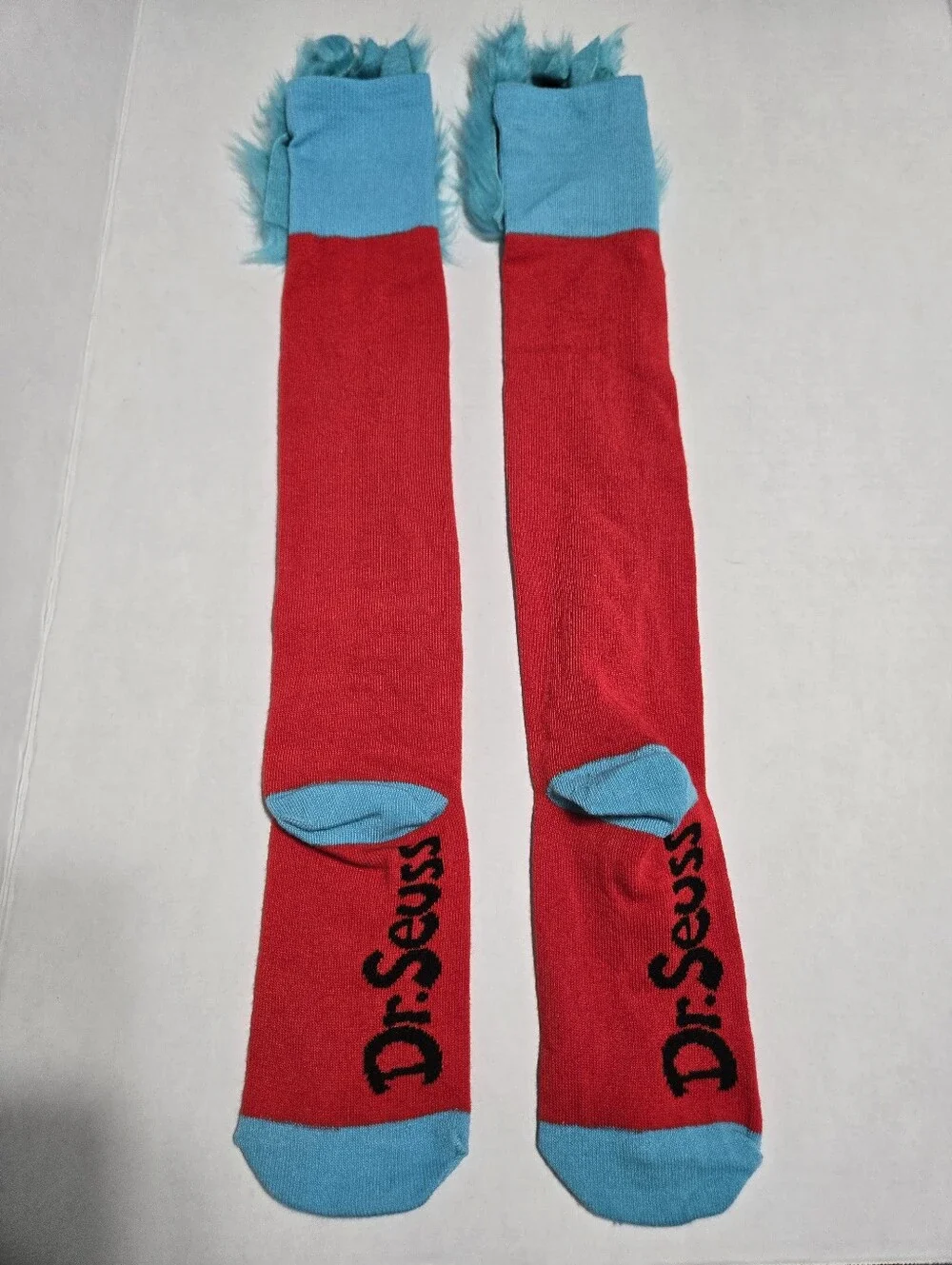 Dr. Seuss Thing 1 & Thing 2 socks, 1 pair extra long knee high crazy sock day